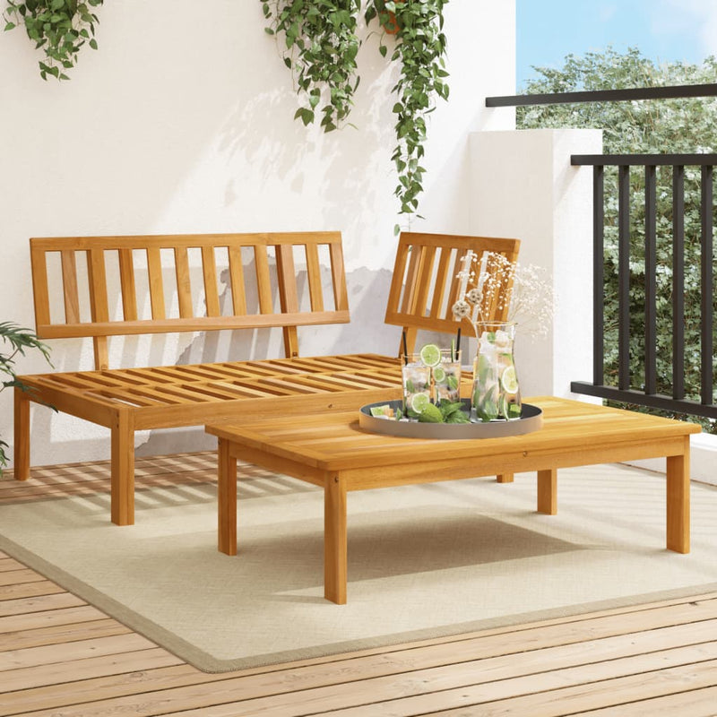 Garden Pallet Sofa Set 2 Piece Solid Wood Acacia