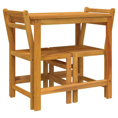 3 Piece Balcony Set Solid Wood Acacia