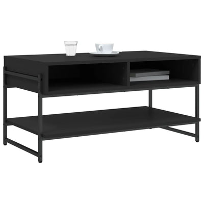 Coffee Table Black 90x50x45 cm Engineered Wood