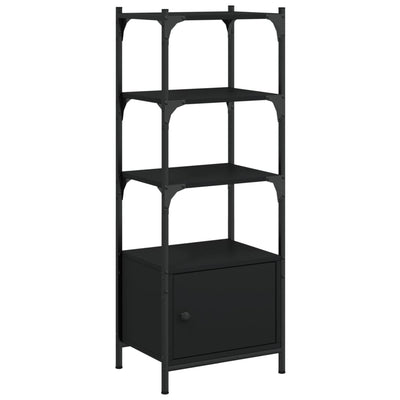 Bookcase 3-Tier Black 41x30x109.5 cm Engineered Wood