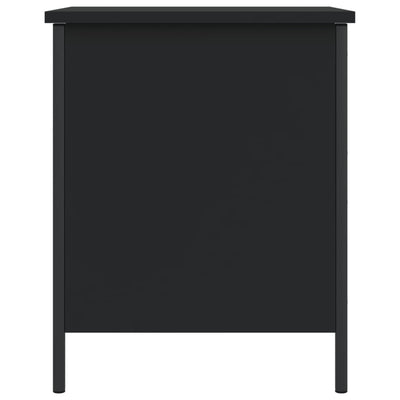 Storage Bench Black 40x42.5x50 cm Engineered Wood