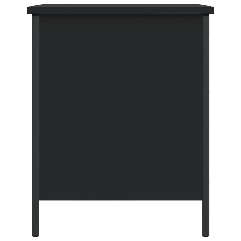 Storage Bench Black 40x42.5x50 cm Engineered Wood