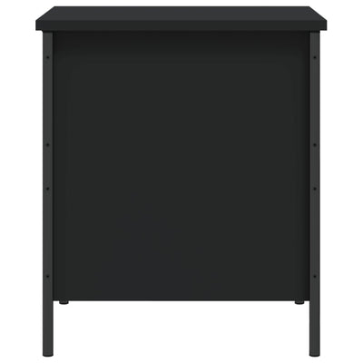 Storage Bench Black 40x42.5x50 cm Engineered Wood