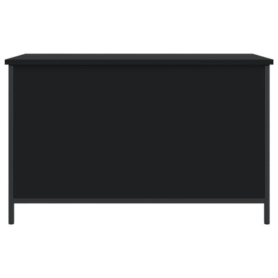 Storage Bench Black 80x42.5x50 cm Engineered Wood