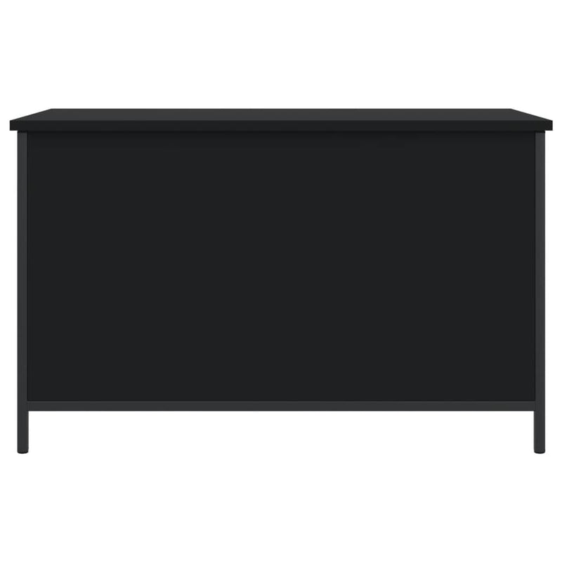 Storage Bench Black 80x42.5x50 cm Engineered Wood