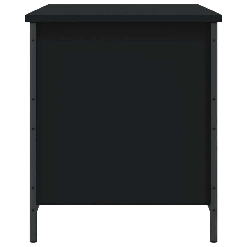 Storage Bench Black 80x42.5x50 cm Engineered Wood