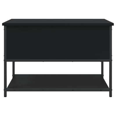 Storage Bench Black 70x42.5x47 cm Engineered Wood