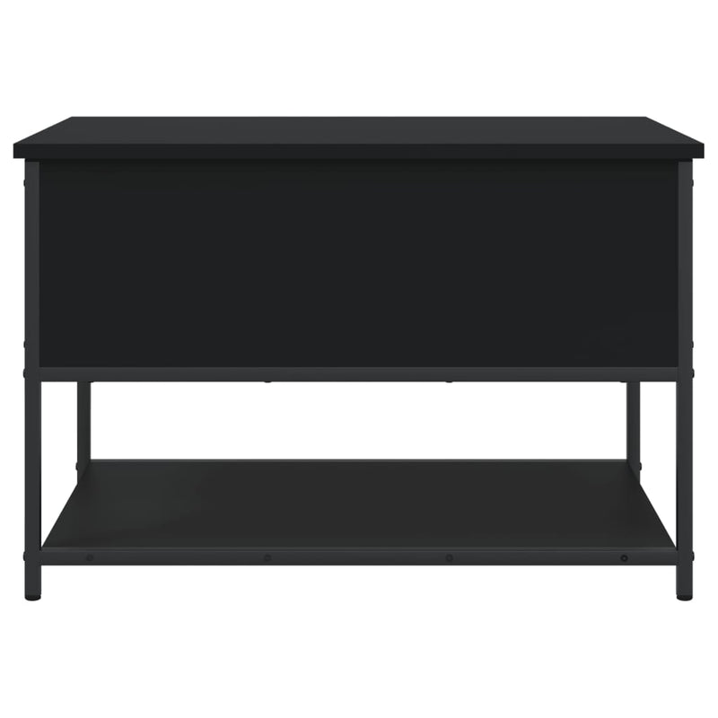 Storage Bench Black 70x42.5x47 cm Engineered Wood