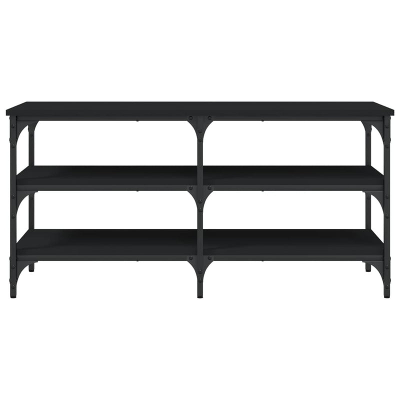 Shoe Bench Black 100x38.5x49 cm Engineered Wood