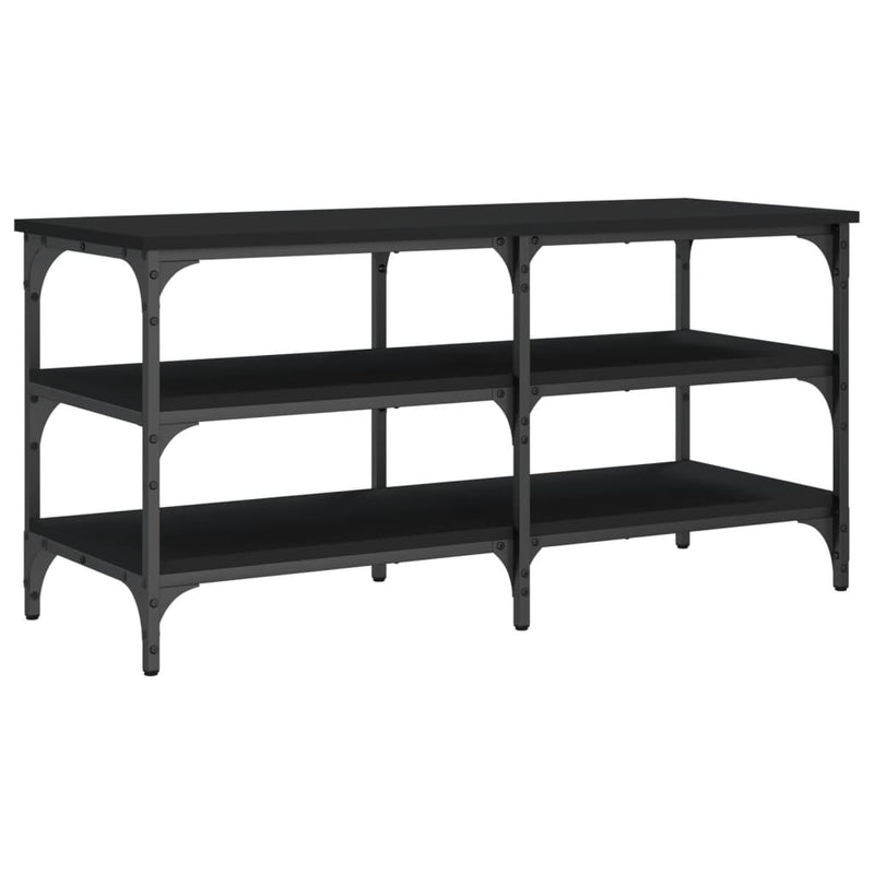 Shoe Bench Black 100x38.5x49 cm Engineered Wood