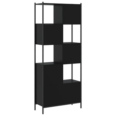 Bookcase Black 72x28x172 cm Engineered Wood