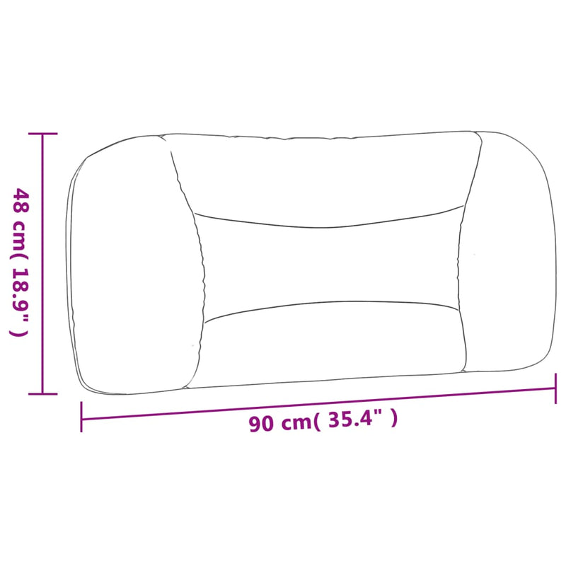 Headboard Cushion "Hvar" Black 90 cm Faux Leather