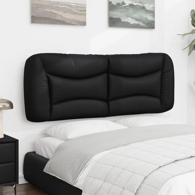 Headboard Cushion Black 137 cm Faux Leather