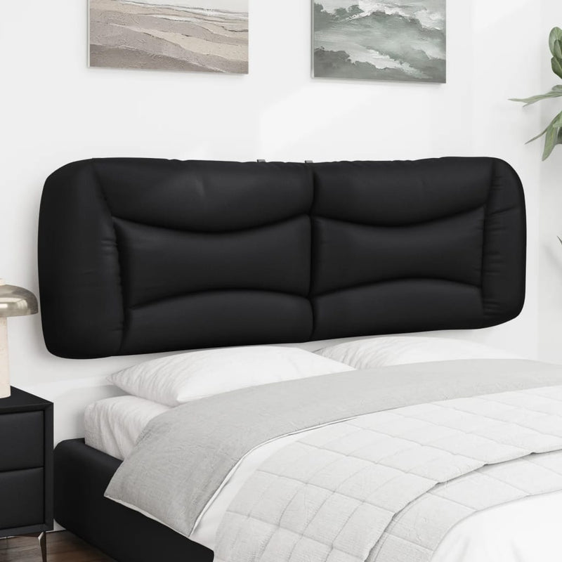 Headboard Cushion Black 153 cm Faux Leather