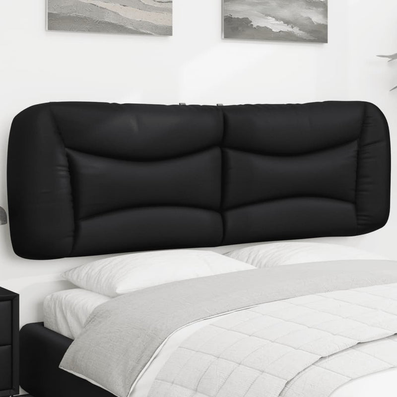 Headboard Cushion Black 153 cm Faux Leather