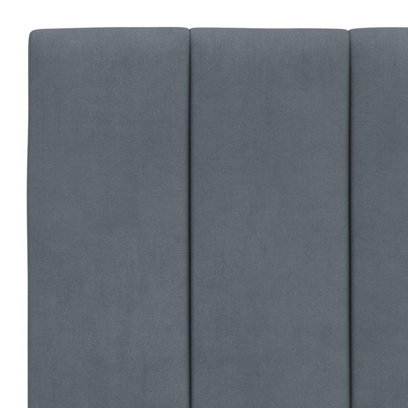 Headboard Cushion Dark Grey 90 cm Velvet