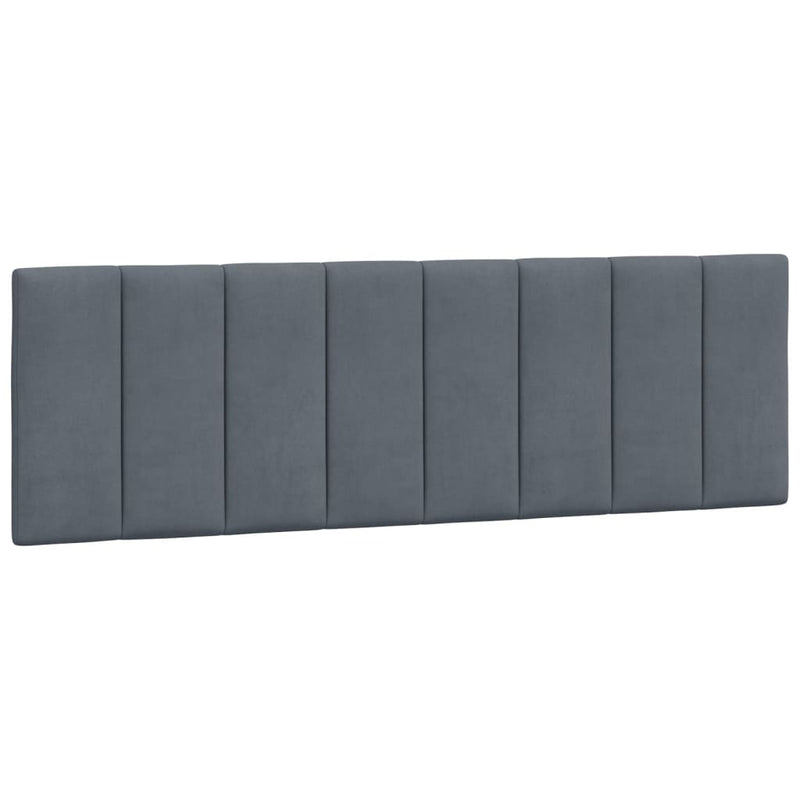 Headboard Cushion Dark Grey 153 cm Velvet