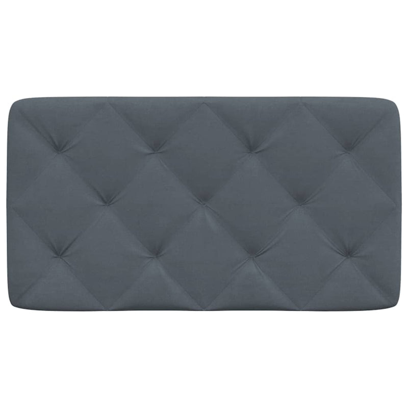 Headboard Cushion Dark Grey 90 cm Velvet