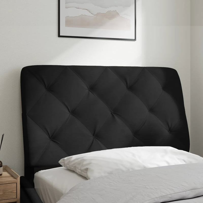 Headboard Cushion Black 90 cm Velvet