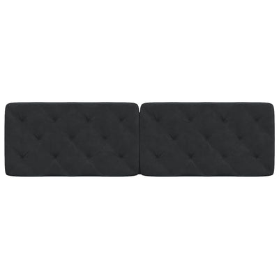 Headboard Cushion Black 180 cm Velvet