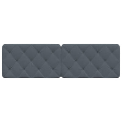 Headboard Cushion Dark Grey 153 cm Velvet