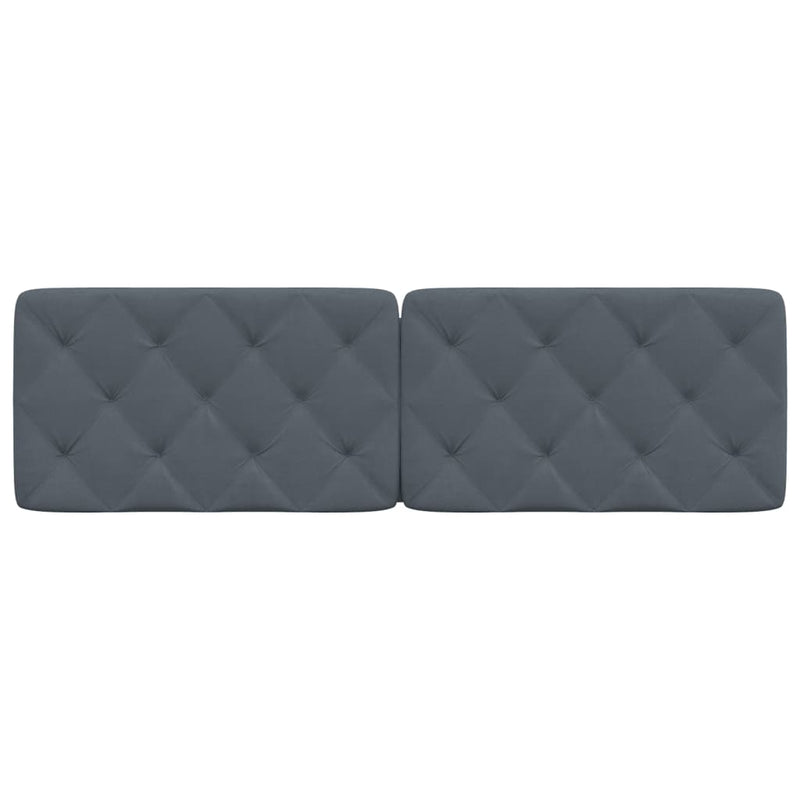 Headboard Cushion Dark Grey 153 cm Velvet