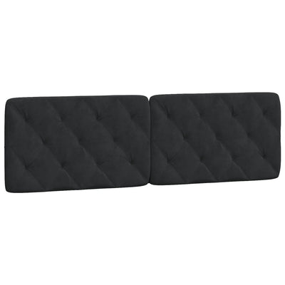 Headboard Cushion Black 153 cm Velvet