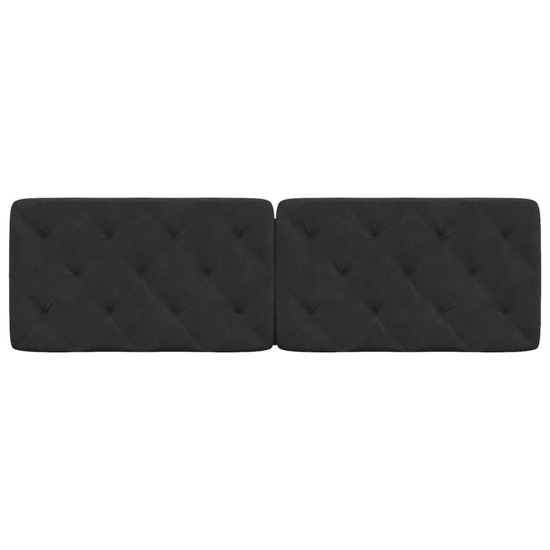 Headboard Cushion Black 153 cm Velvet