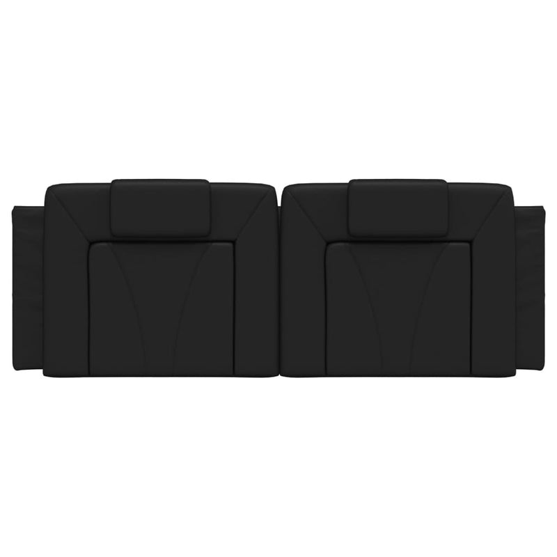 Headboard Cushion Black 137 cm Double Faux Leather