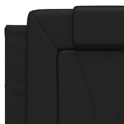 Headboard Cushion Black 137 cm Double Faux Leather