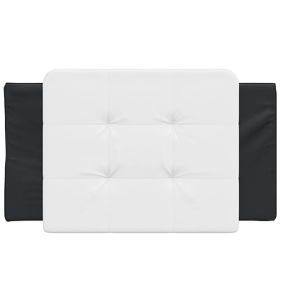 Headboard Cushion Black and White 90 cm Faux Leather