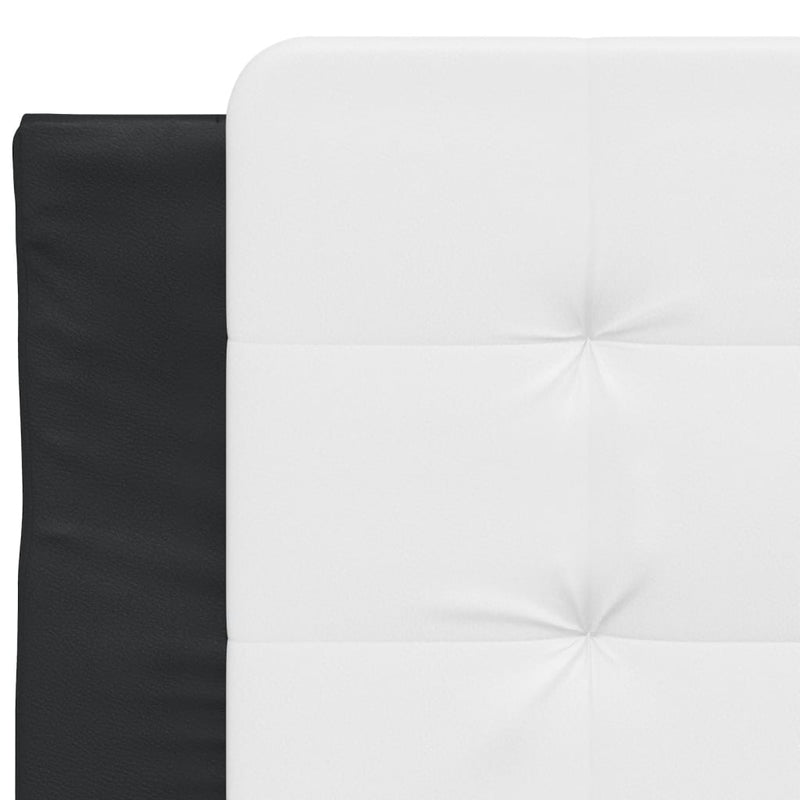 Headboard Cushion Black and White 90 cm Faux Leather