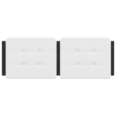 Headboard Cushion Black and White 137 cm Double Faux Leather