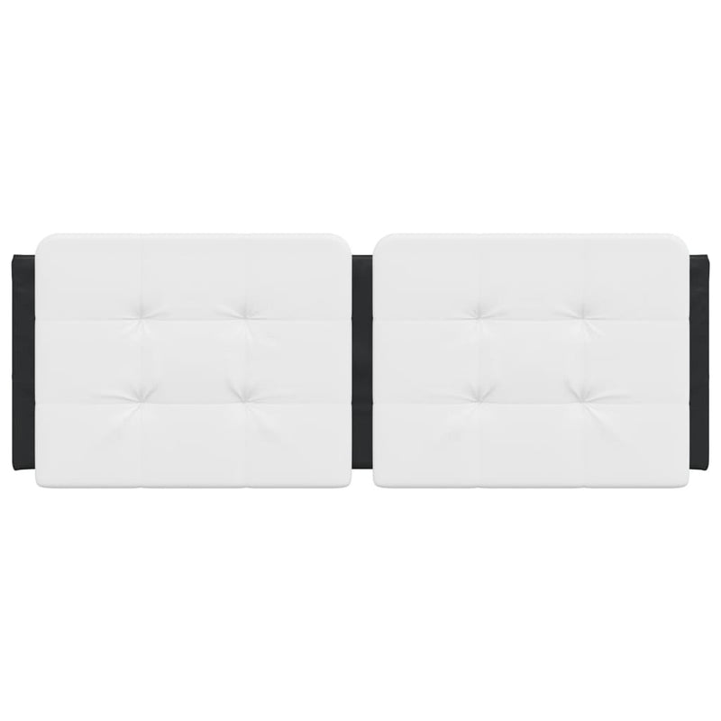 Headboard Cushion Black and White 137 cm Double Faux Leather