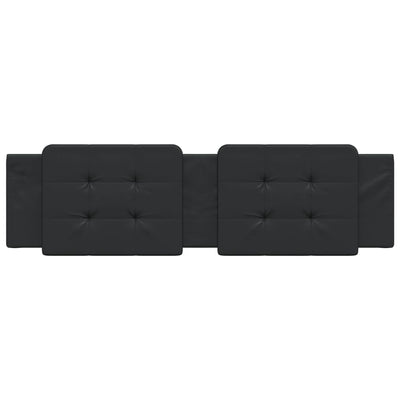 Headboard Cushion Black 183 cm Faux Leather