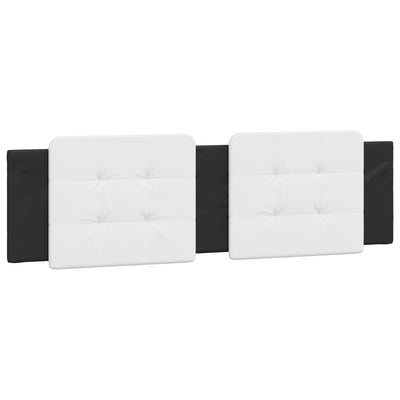 Headboard Cushion Black and White 183 cm Faux Leather