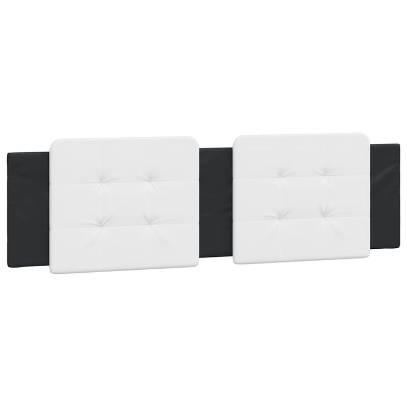 Headboard Cushion Black and White 183 cm Faux Leather