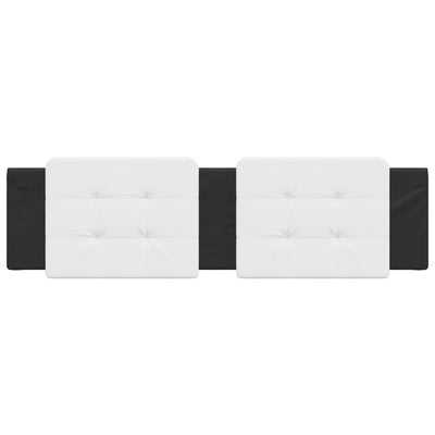 Headboard Cushion Black and White 183 cm Faux Leather