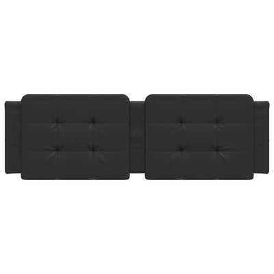 Headboard Cushion Black 153 cm Faux Leather