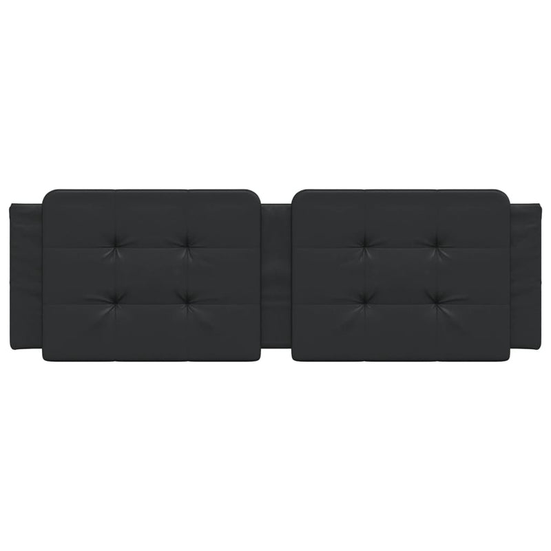 Headboard Cushion Black 153 cm Faux Leather