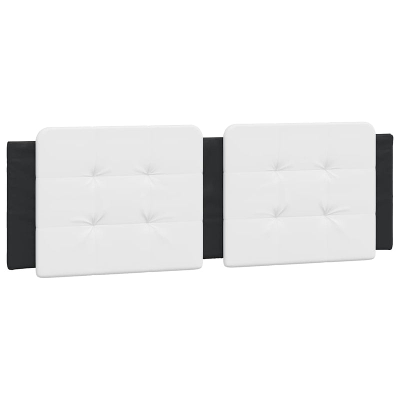 Headboard Cushion Black and White 153 cm Faux Leather