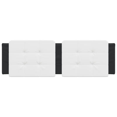 Headboard Cushion Black and White 153 cm Faux Leather