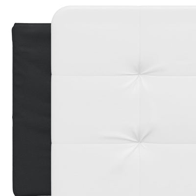 Headboard Cushion Black and White 153 cm Faux Leather