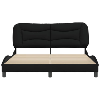 Bed Frame without Mattress Black 152x203 cm Queen Fabric