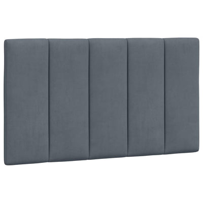 Bed Frame with Headboard Dark Grey 92x187 cm Single Size Velvet