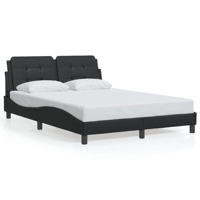 Bed Frame without Mattress Black 137x187 cm Double Faux Leather