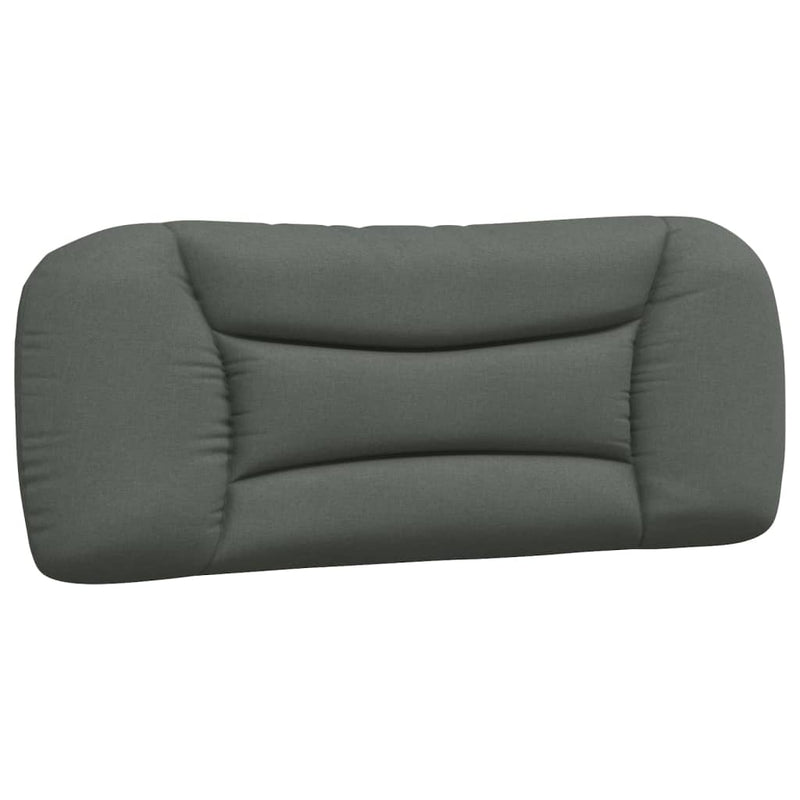 Bed Frame with LED without Mattress Dark Grey 107x203 cm King Single Fabric