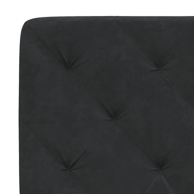 Bed Frame with LED without Mattress Black 152x203 cm Queen Velvet