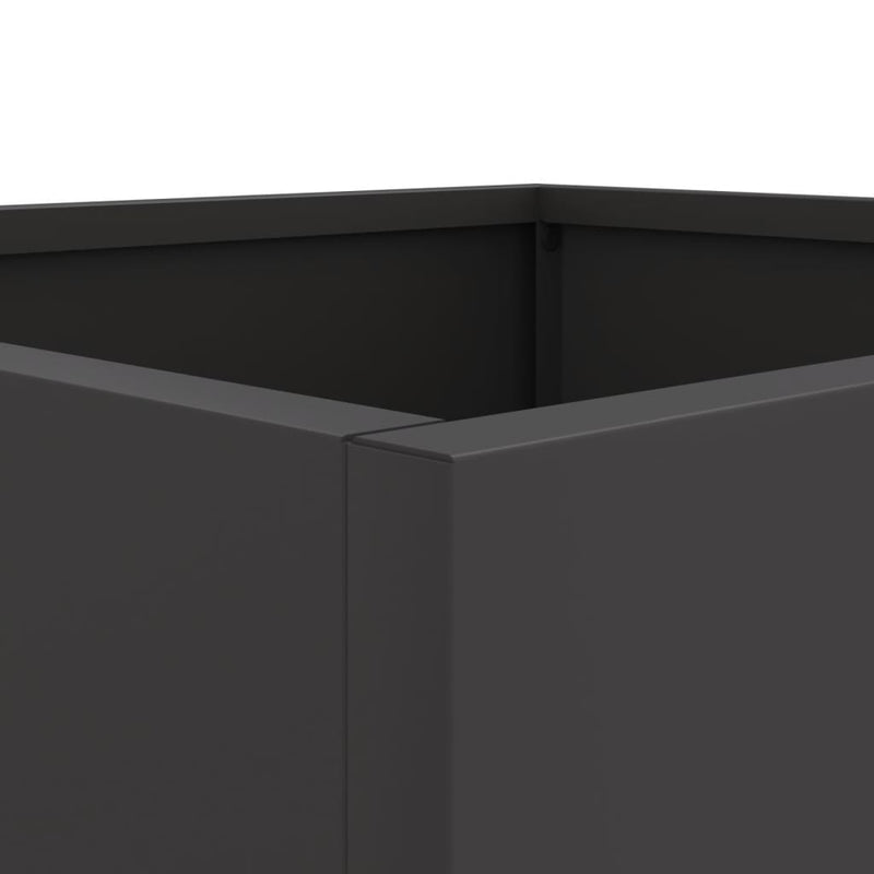 Planters 2 pcs Black 32x30x29 cm Steel