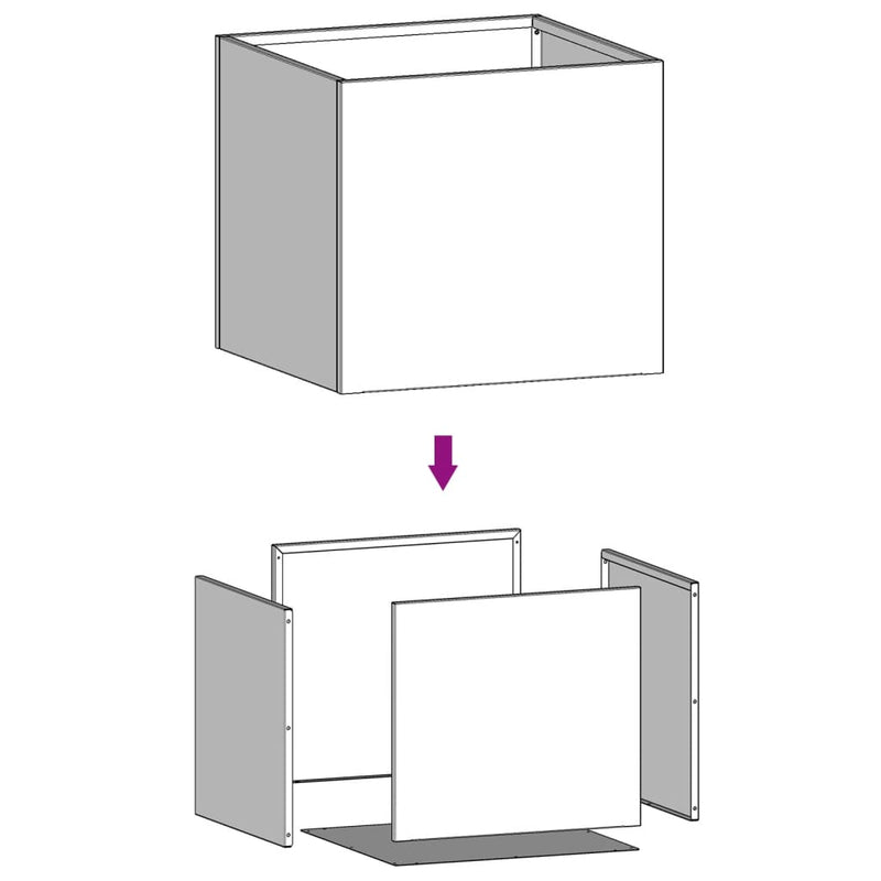 Planters 2 pcs Anthracite 42x40x39 cm Steel